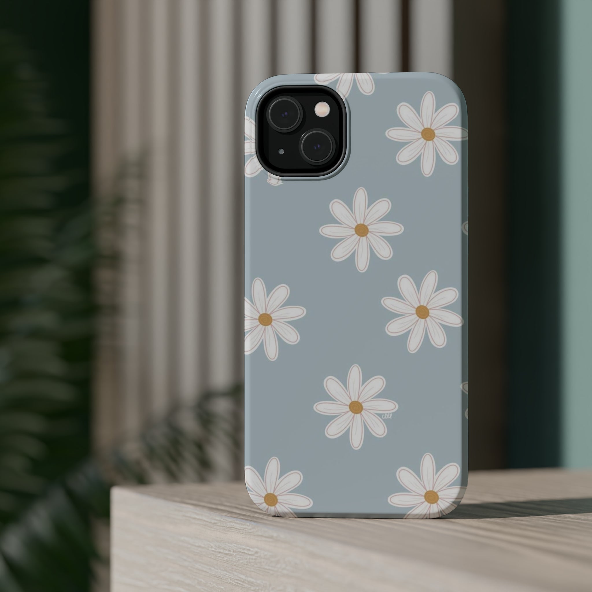 Blue X White Daisy Case