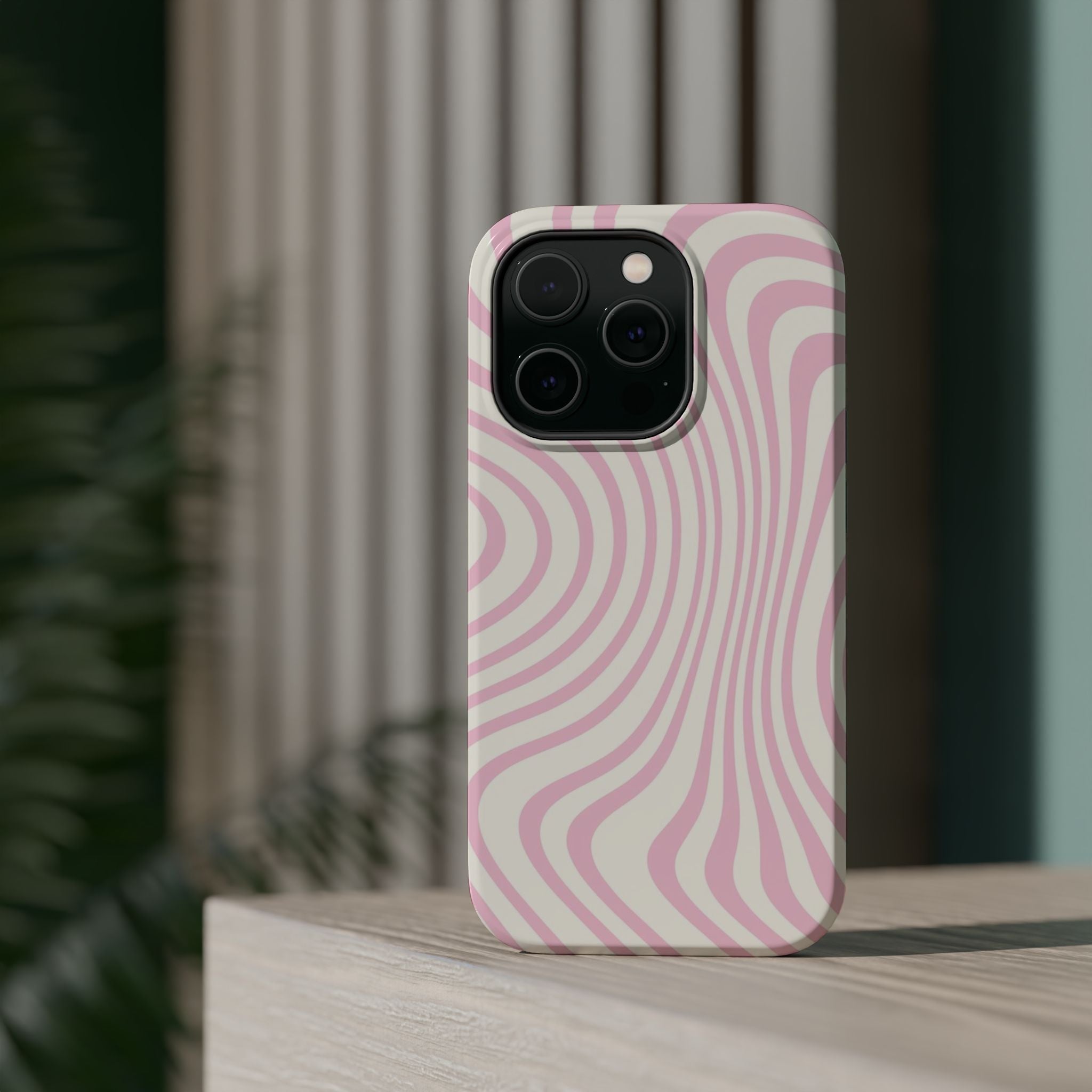 Pink Lines Aesthetic Phone Case