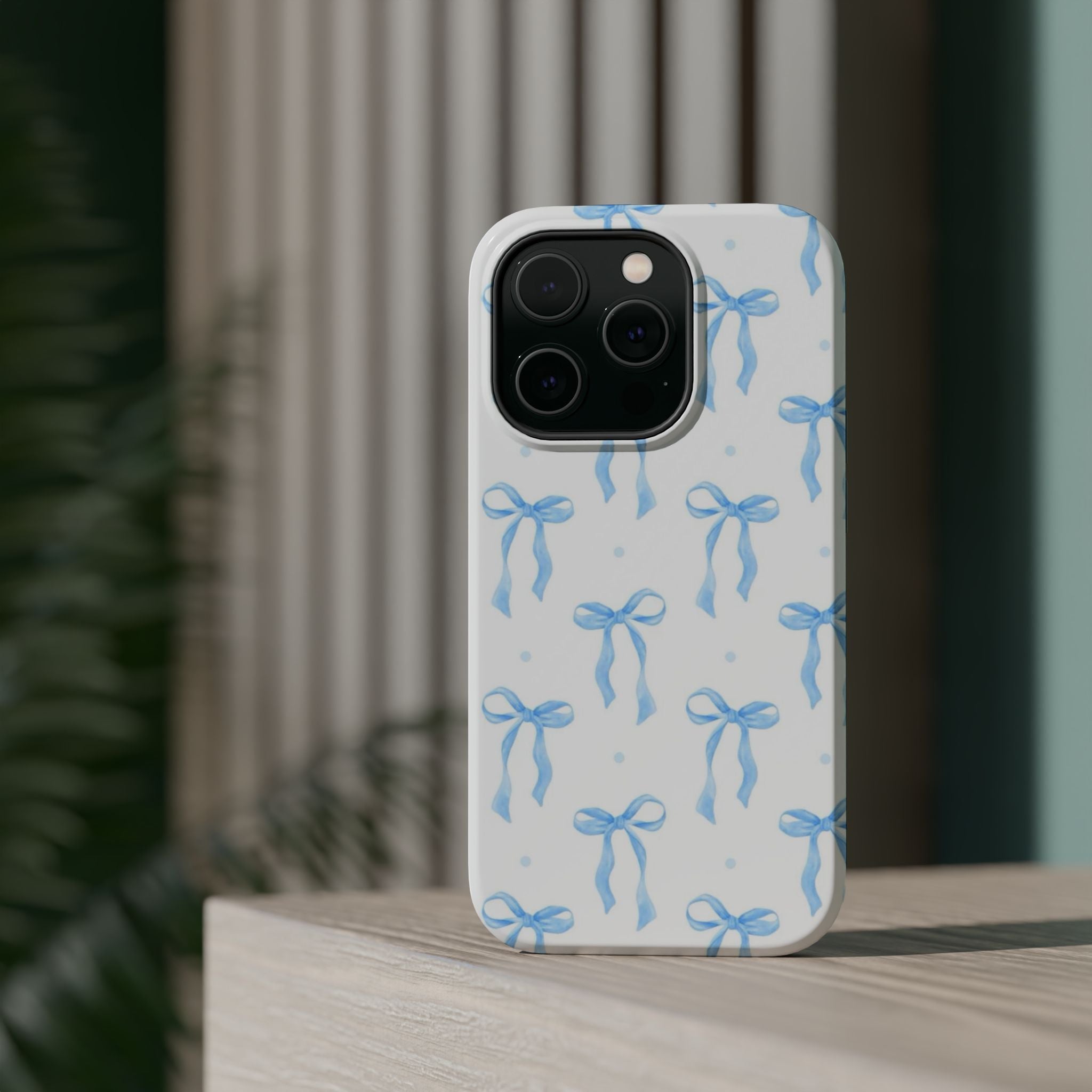 Blue Bow Aesthetic Phone Case