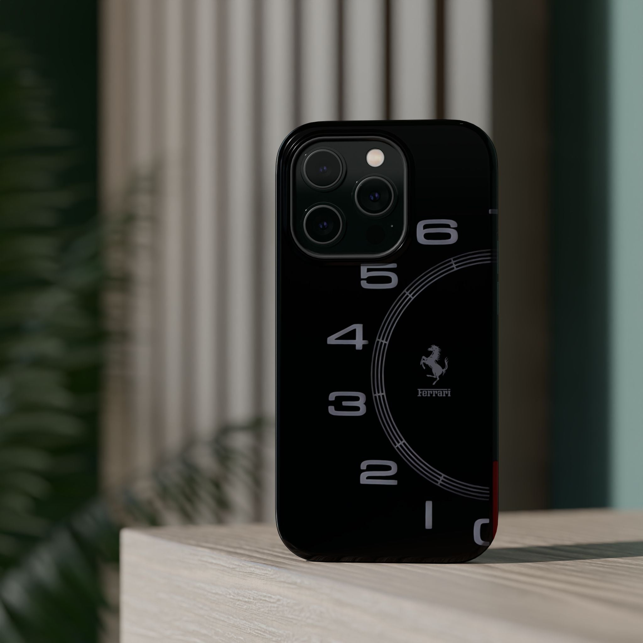 Black Ferrari Speedometer Phone Case