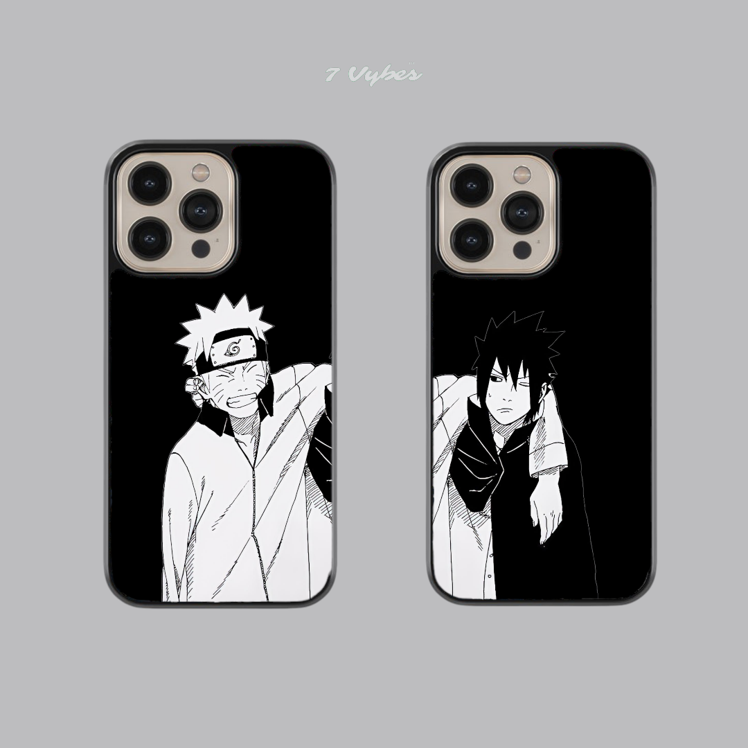 Naruto and Sasuke Matching Phone Cases